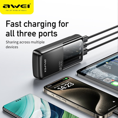 Awei P13K 22.5W PD Power bank 20000mAh Fast Charging_img_2