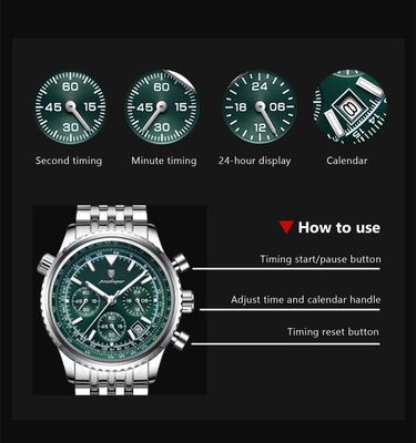 POEDAGAR 960 Luxury Watch for Men Waterproof Luminous Date Chronograph Man Watch Sport Quartz Stainless Steel Men’s Watches_img_2