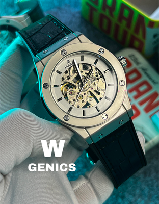 Hublot Automatic Open Heart Belt Black White Dial_img_0