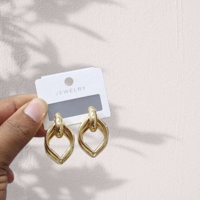 Golden Leaf Shadows Earrings_img_0