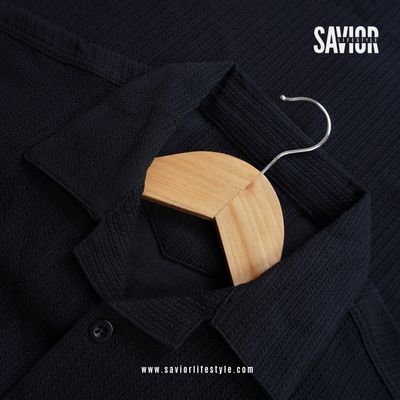 Deep Black - Drop Shoulder Cuban Shirt_img_0