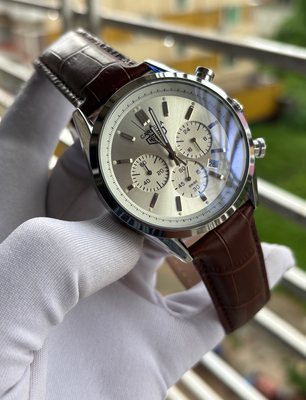 Tag Belt Three Chrono Brown Belt White Dial_img_0