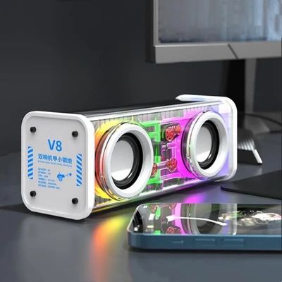 V8 dual, transparent, Bluetooth speaker_img_3