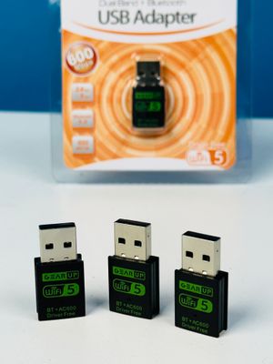 GearUP 600Mbps Dual Band WiFi + Bluetooth Adapter For Windows PC/Laptop- (Driver Free Version, WiFi Hotspot Supported, 2.4GHz + 5GHz)_img_1