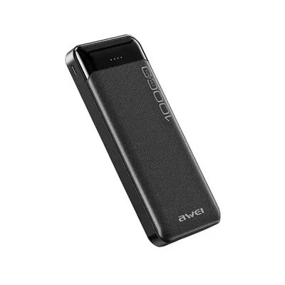 Awei P37K 10000mAh Fast Charging Power Bank- Black Color_img_0