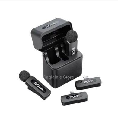 Boya BY-V3 Combo 2.4GHz Dual Channel Wireless Microphone System for Android & IOS_img_0