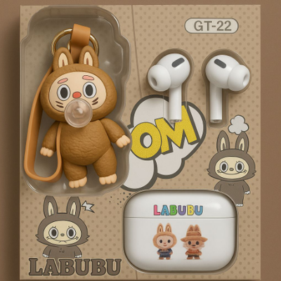 Labubu GT-23 Wireless Earbuds With Cute Cartoon Toy_img_2