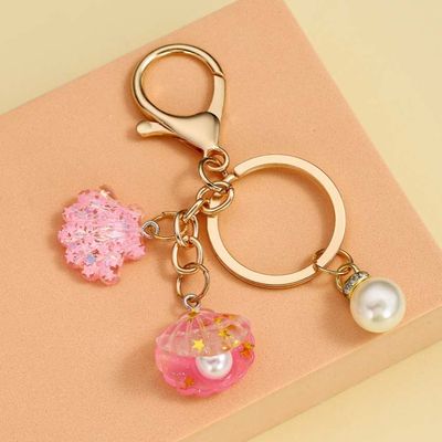 Pearl & Petals Charm Keychain