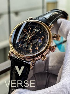 Patek black belt simple blackdial rose gold case_img_0