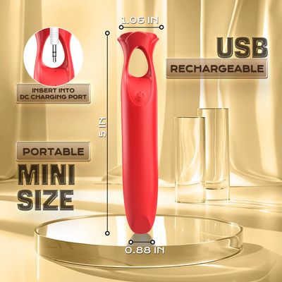 Rose lipstick Vibrator Silica gel female masturbation stick vibrator Interesting tease adult sex toys shop_img_3