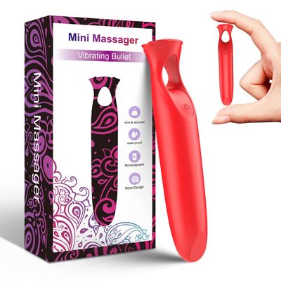 Rose lipstick Vibrator Silica gel female masturbation stick vibrator Interesting tease adult sex toys shop_img_5