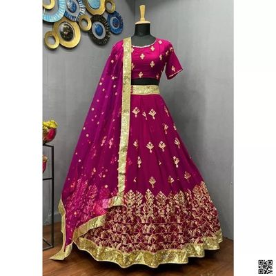 রেডিমেড জর্জেট এমব্রয়ডারি পার্টি ড্রেস_img_1