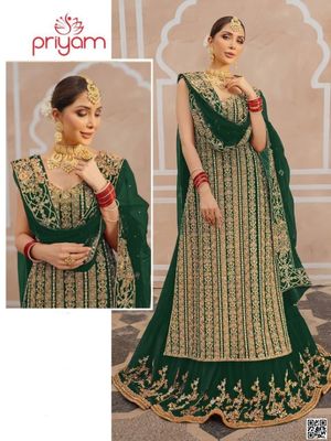 রেডিমেড জর্জেট এমব্রয়ডারি পার্টি ড্রেস_img_2