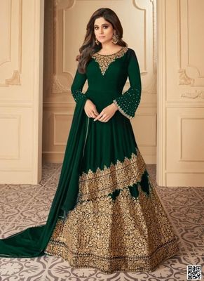 রেডিমেড জর্জেট এমব্রয়ডারি পার্টি ড্রেস_img_0