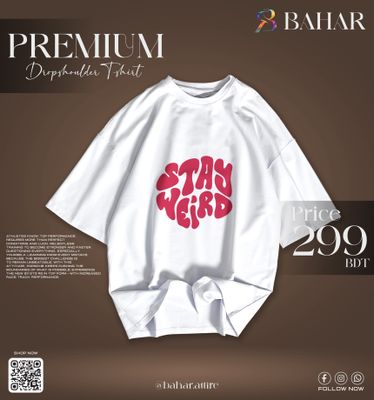 Oversized T-Shirt (Stay Weird Red)_img_1