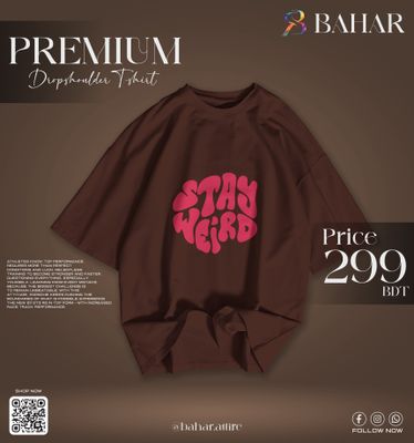 Oversized T-Shirt (Stay Weird Red)_img_2