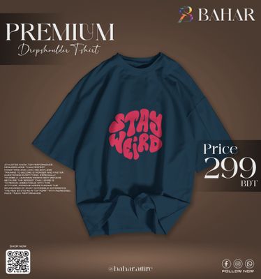 Oversized T-Shirt (Stay Weird Red)_img_5