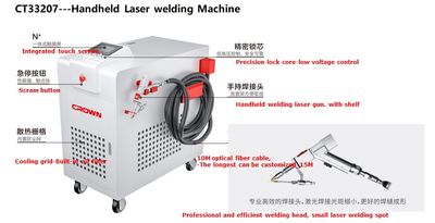 CROWN Professional Fiber Laser Handheld Welding Machine; Laser Welding, Model : CT33207_img_1