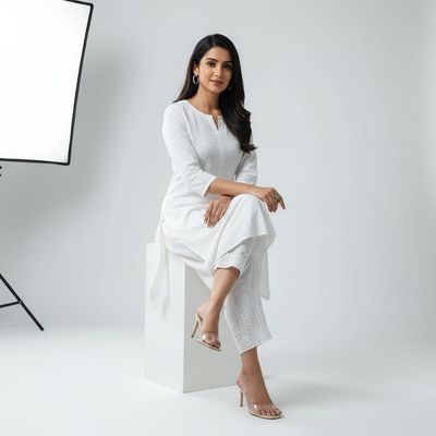 White Premium Salowar Pant | Shating Cotton Linen Fabric | Soft & Stylish_img_1