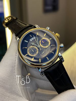 Patek Philippe Moon Phase Gold Silver Blue Dial_img_0