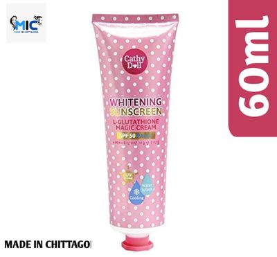 Cathy Doll SPF 50 Whitening Sunscreen L-glutathione Magic Cream - 60ml_img_0
