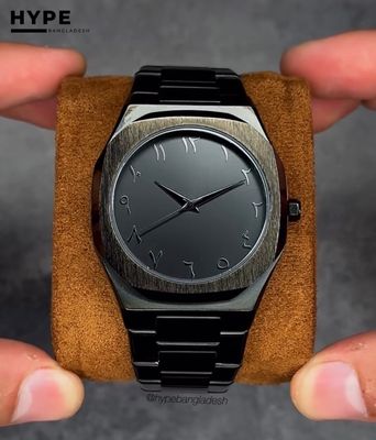 Arabic Dial Bestwin Stainless Steel heavyweight Watch (ALL BLACK)_img_0