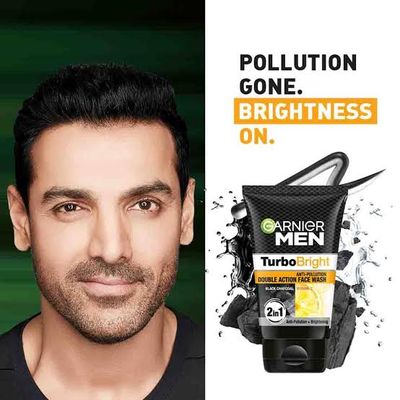 Garnier Men Power White Anti-Pollution Double Action 2in1 Facewash, 100gm_img_1
