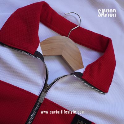 Red n White - Full Sleeve Zipper Sweatshirt_img_1