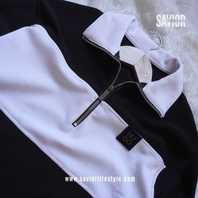 Black n White - Full Sleeve Zipper Sweatshirt_img_3