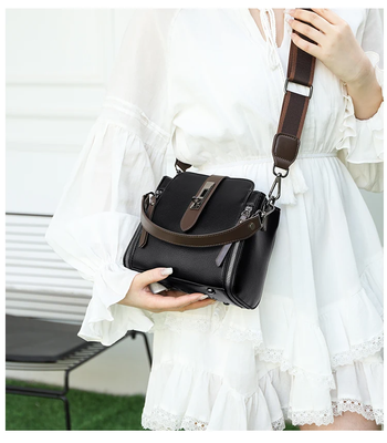 High-quality Messenger Bags For Women Luxury Crossbody Shoulder Bags Female(Black)_img_3