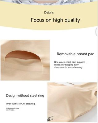 Women‘s Ice Silk Seamless Bra Sports Push Up Underwear Transparent Mesh GathersBralette Plus Size Comfortable Elastic Bralette_img_6