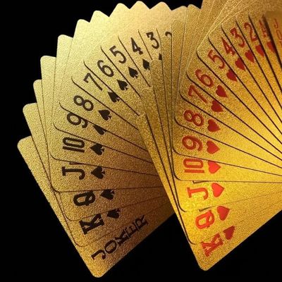 Waterproof Golden Aluminium Playing Card Games_img_0