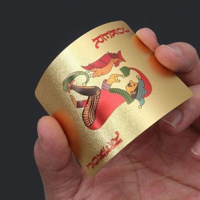 Waterproof Golden Aluminium Playing Card Games_img_1