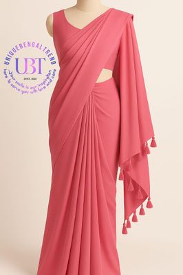 এক কালারের আকর্ষণীয় জর্জেট শাড়ি_img_0