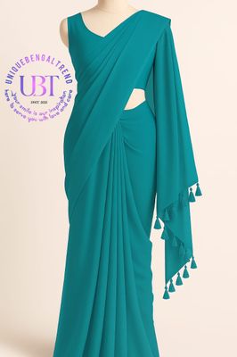 এক কালারের আকর্ষণীয় জর্জেট শাড়ি_img_3