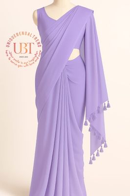 এক কালারের আকর্ষণীয় জর্জেট শাড়ি_img_4