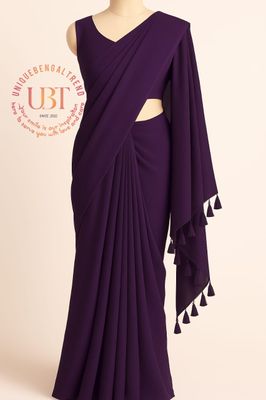 এক কালারের আকর্ষণীয় জর্জেট শাড়ি_img_7