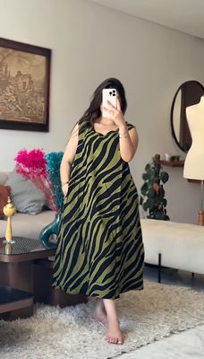 ✨ Zebra Print Sleeveless Lounge Dress ✨_img_1