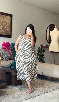 ✨ Zebra Print Sleeveless Lounge Dress ✨_img_2