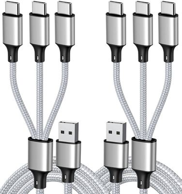 3in1 Data Usb Cable For iPhone Fast Charger 3A Charging Cable For Android Phone Type C Xiaomi Huawei Samsung Charger Wire For Ipad - Cold Black_img_7
