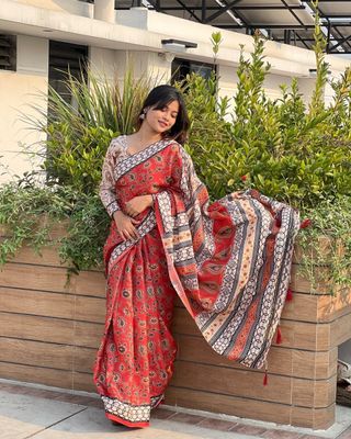 Arpita Bloom – Viral Digital Silk Sharee with Blouse Piece_img_3