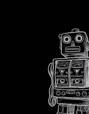 Robot (Black) - 200 Page Notebook_img_0