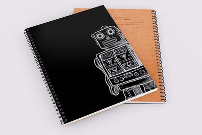Robot (Black) - 200 Page Notebook_img_1