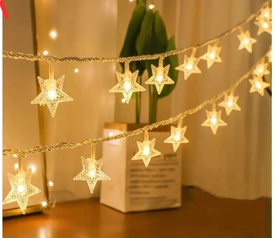 LED Star String Fairy Lights - Golden 1.8 cm_img_0