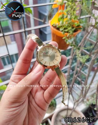 Curren 9012 Ladies Chain Watch- Golden Dial- Golden Bezel- Golden Bracelet+Chain- TF Code CR626CF_img_6