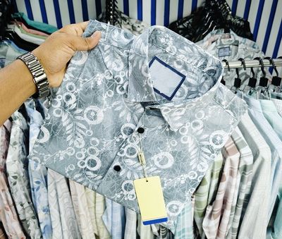 Pure Cotton Half Sleeve Print Shirt for Men's_img_0
