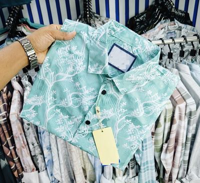 Pure Cotton Half Sleeve Print Shirt for Men's_img_1