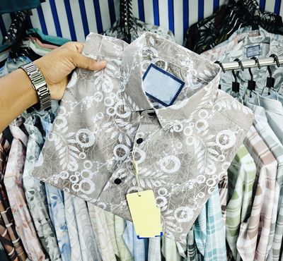 Pure Cotton Half Sleeve Print Shirt for Men's_img_2