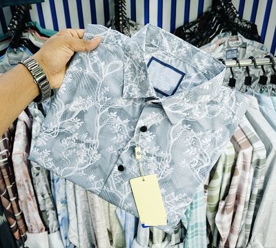 Pure Cotton Half Sleeve Print Shirt for Men's_img_4