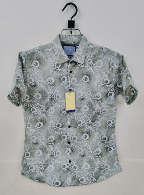 Pure Cotton Half Sleeve Print Shirt for Men's_img_5